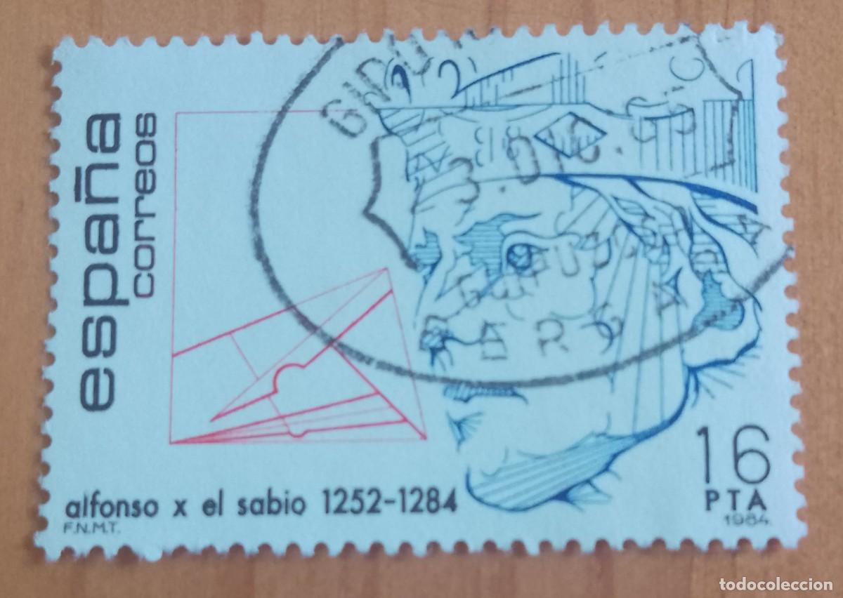 Sellos: ESPA&Ntilde;A,A&Ntilde;O 1984, EDIFIL 2759 ALFONSO X SABIO -MATASELLO IDENTIFICATIVO: 23 DIC 85 BERGARA GUIP&Uacute;ZCOA