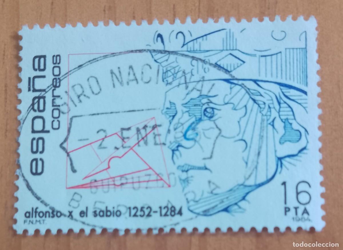 Sellos: ESPA&Ntilde;A,A&Ntilde;O 1984, EDIFIL 2759 ALFONSO X SABIO -MATASELLO IDENTIFICATIVO: 2 ENE 85 BERGARA, GUIP&Uacute;ZCOA