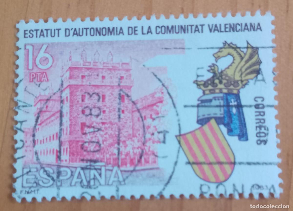 Sellos: ESPA&Ntilde;A,A&Ntilde;O 1983, EDIFIL 2691 - ESATUTO VALENCIA -MATASELLO IDENTIFICATIVO: 26 NOV 83 ALICANTE