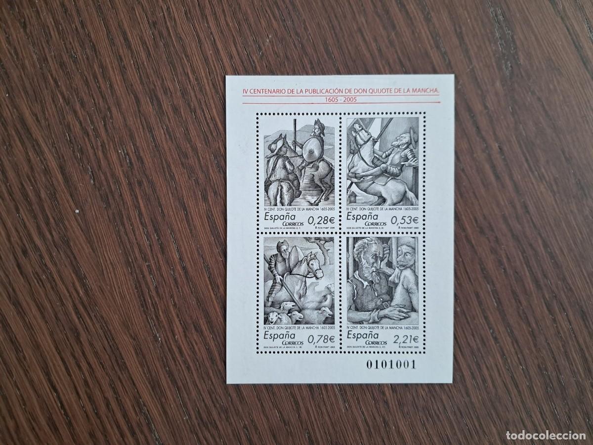 Sellos: Sello hoja bloque Hb iv centenario de la publicaci&oacute;n don quijote Mancha edifil 4161 a&ntilde;o 2005