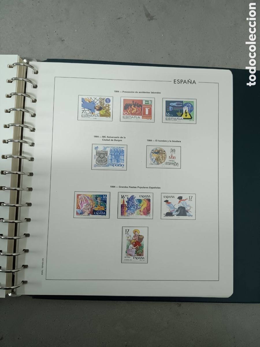 Sellos: A&Ntilde;O COMPLETO 1984 - SELLOS ESPA&Ntilde;A EN 6 HOJAS EDIFIL Y FILOESTUCHES MNH ** - LEER DESCRIPCI&Oacute;N