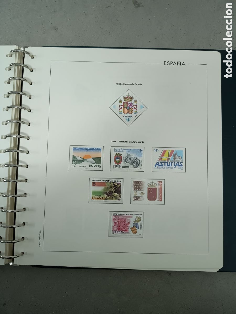 Sellos: A&Ntilde;O COMPLETO 1983 - SELLOS ESPA&Ntilde;A EN 5 HOJAS EDIFIL Y FILOESTUCHES MNH **
