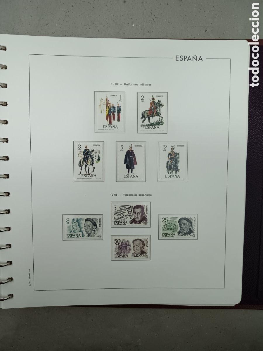 Stamps: A&Ntilde;O COMPLETO 1978 - SELLOS ESPA&Ntilde;A EN 8 HOJAS EDIFIL Y FILOESTUCHES MNH **