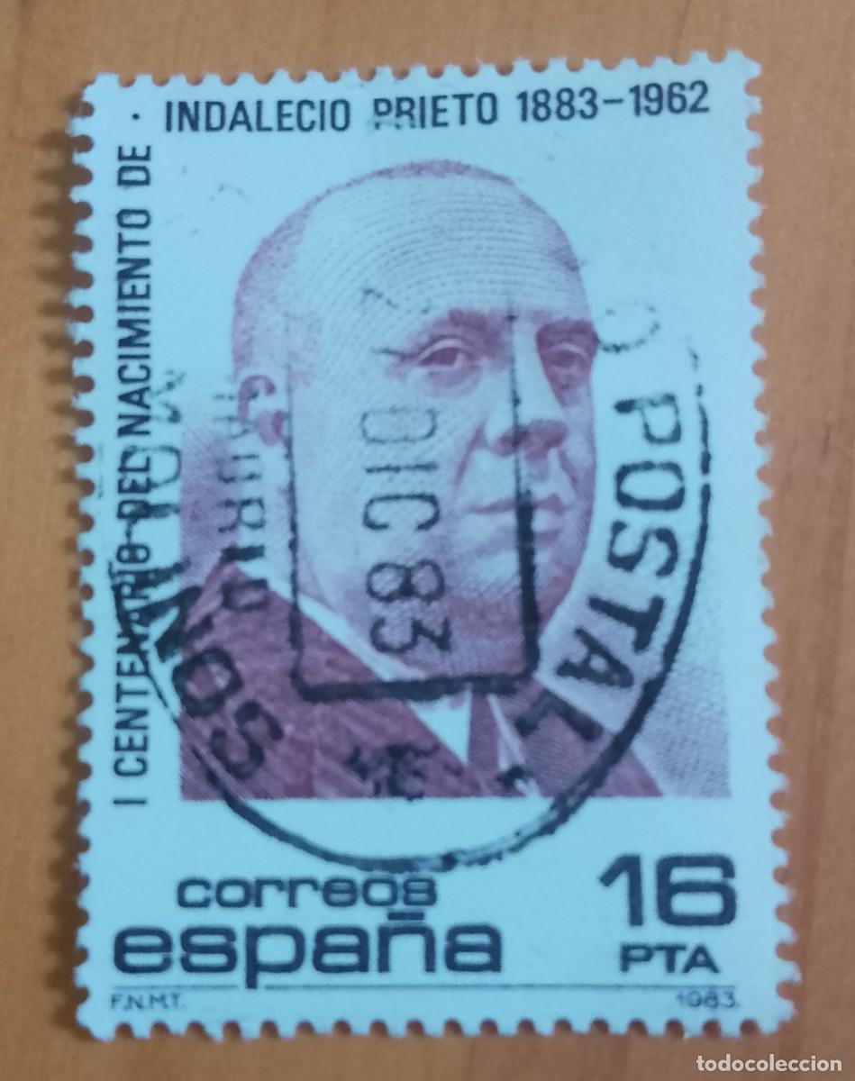 Sellos: ESPA&Ntilde;A,A&Ntilde;O 1983, EDIFIL 2731 - INDALECIO PRIETO - MATASELLO IDENTIFICATIVO: 27 DIC 83 LOS MOLINOS MA