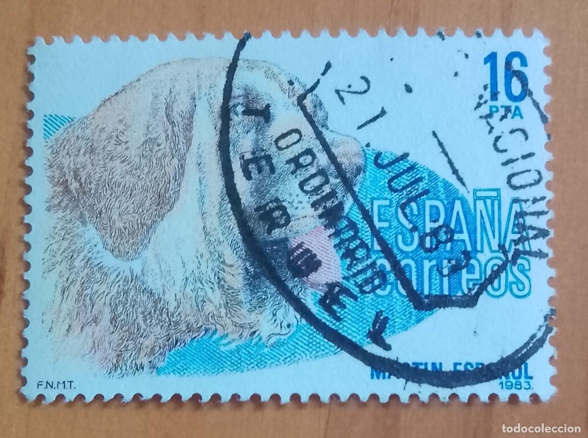 Sellos: ESPA&Ntilde;A,A&Ntilde;O 1983, EDIFIL 2712 - MASTIN, PERRO - MATASELLO IDENTIFICATIVO: 21 JUN 83 TERUEL