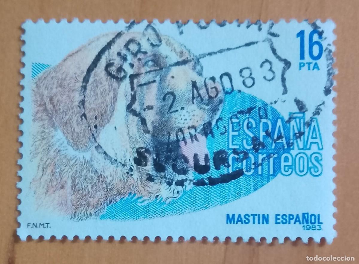 Sellos: ESPA&Ntilde;A,A&Ntilde;O 1983, EDIFIL 2712 - MASTIN, PERRO - MATASELLO IDENTIFICATIVO: 2 AGO 83 ZARAGOZA