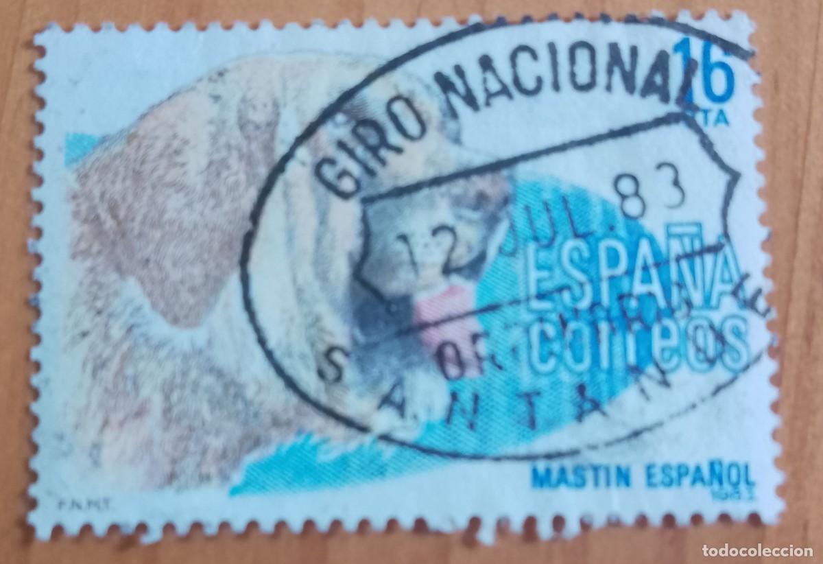 Sellos: ESPA&Ntilde;A,A&Ntilde;O 1983, EDIFIL 2712 - MASTIN, PERRO - MATASELLO IDENTIFICATIVO: 12 JUL 83 SANTANDER