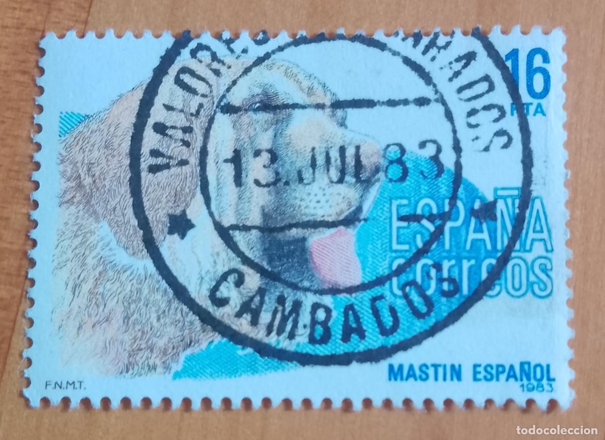 Sellos: ESPA&Ntilde;A,A&Ntilde;O 1983, EDIFIL 2712 - MASTIN, PERRO - MATASELLO IDENTIFICATIVO: 13 JUL 83 CAMBADOS