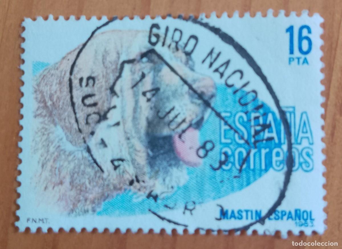Sellos: ESPA&Ntilde;A,A&Ntilde;O 1983, EDIFIL 2712 - MASTIN, PERRO - MATASELLO IDENTIFICATIVO: 14 JUL 83 SUC. 4 MADRID