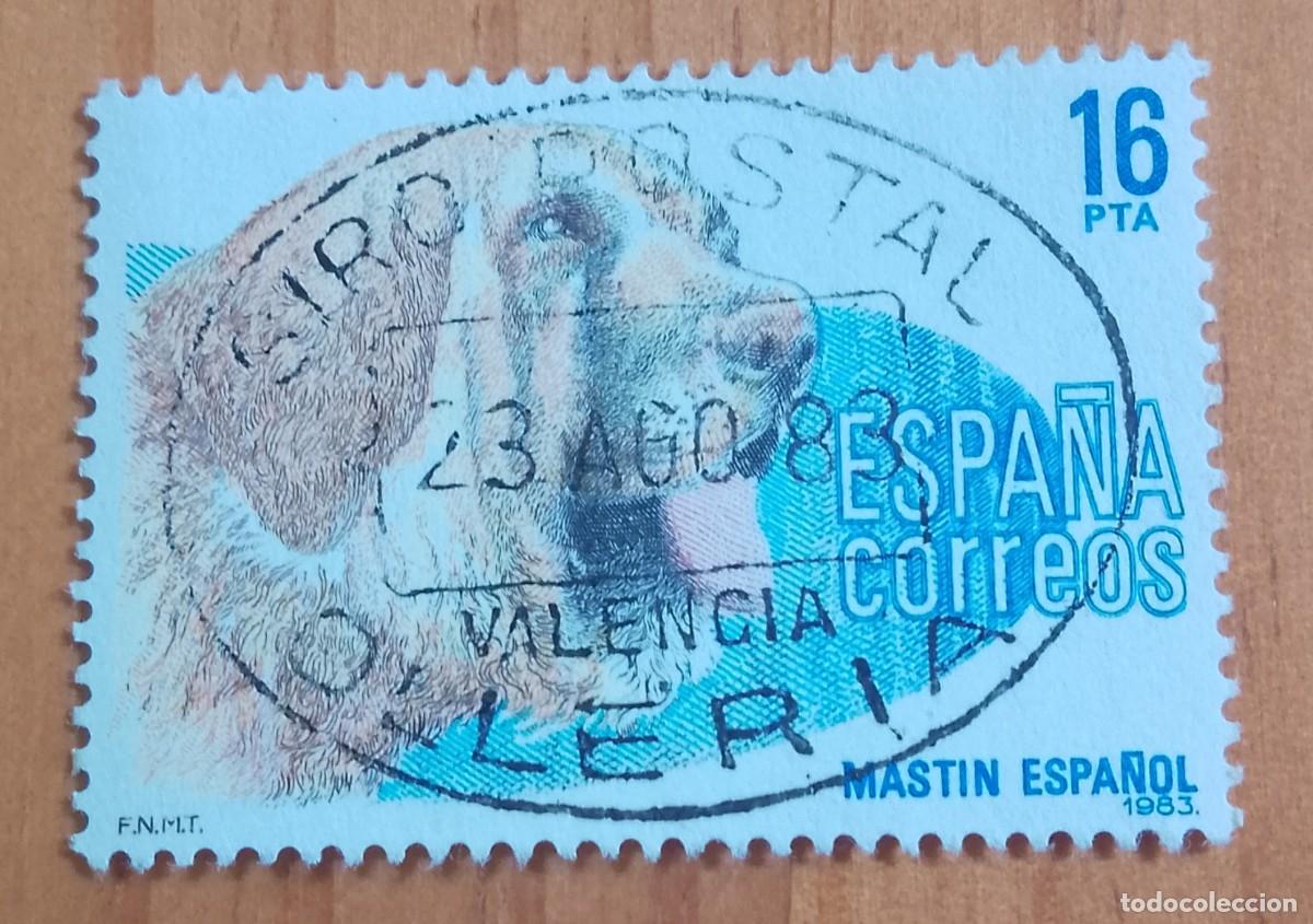 Sellos: ESPA&Ntilde;A,A&Ntilde;O 1983, EDIFIL 2712 - MASTIN, PERRO - MATASELLO IDENTIFICATIVO: 23 AGO 83 OLLERIA VALENCIA