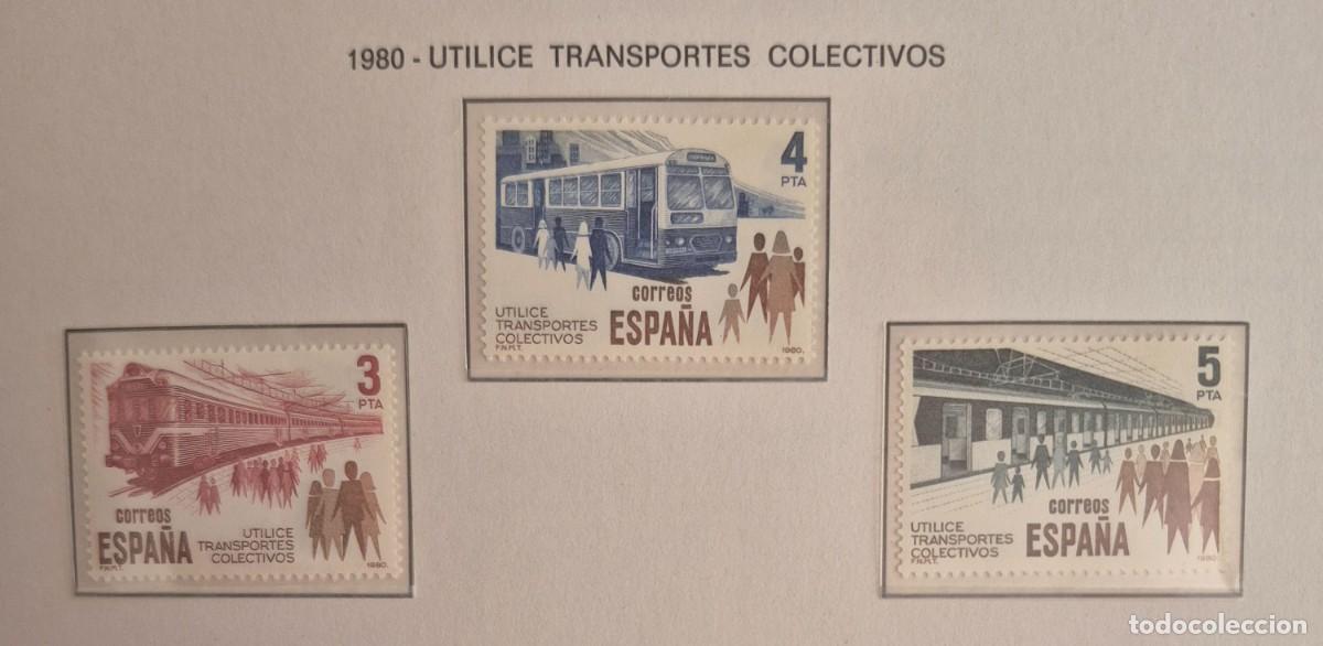 Sellos: A&ntilde;o 1980 - Edifil N 2560/2562** -Transporte colectivo-Nuevo sin fijasello - Se env&iacute;a el de la imagen