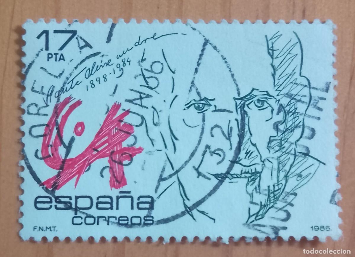 Sellos: ESPA&Ntilde;A,A&Ntilde;O 1985, EDIFIL 2808 - VICENTE ALEIXANDRE - MATASELLO IDENTIFICATIVO: 26 JUN 86 CORELLA