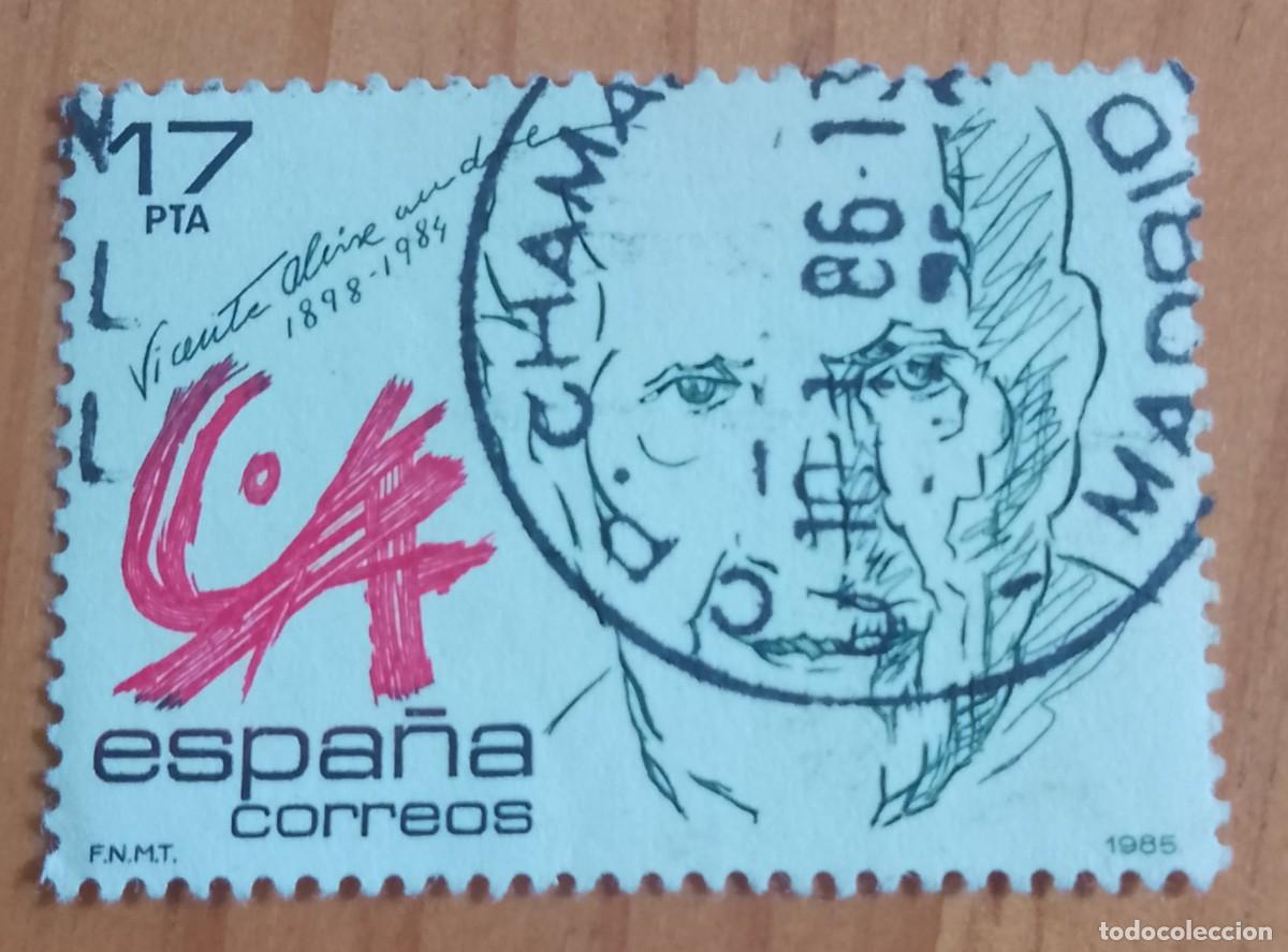 Sellos: ESPA&Ntilde;A,A&Ntilde;O 1985, EDIFIL 2808 - VICENTE ALEIXANDRE - MATASELLO IDENTIFICATIVO: 10.1.86 CP CHAMARTIN M