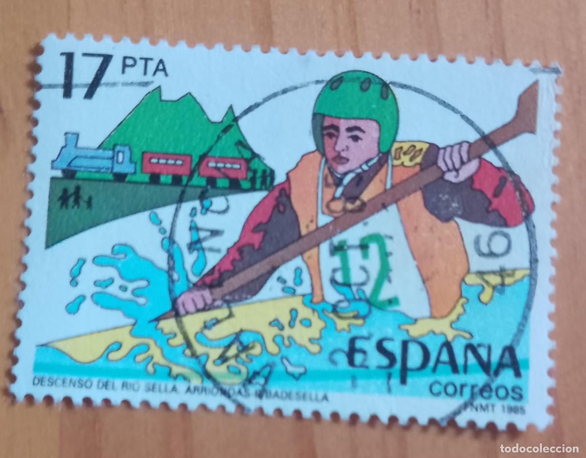 Sellos: ESPA&Ntilde;A,A&Ntilde;O 1985, EDIFIL 2785 - DESCENSO RIO SELLA - MATASELLO IDENTIFICATIVO: 3.OCT.85 VALENCIA