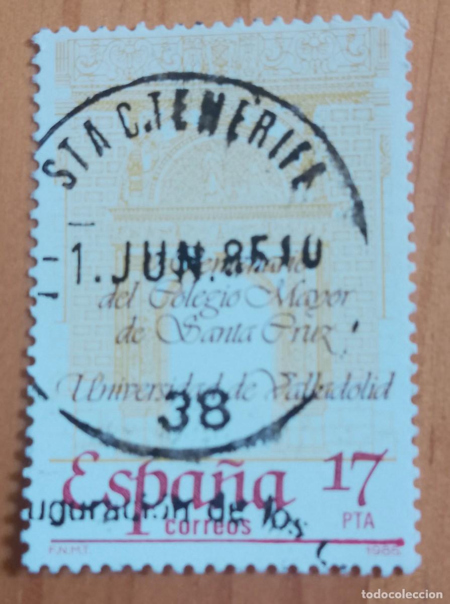 Sellos: ESPA&Ntilde;A, A&Ntilde;O 1985, EDIFIL 2780 - UNIVERSIDAD VALLADOLID - MATASELLO IDENTIFICATIVO: 1.JUN.85 STA C. T