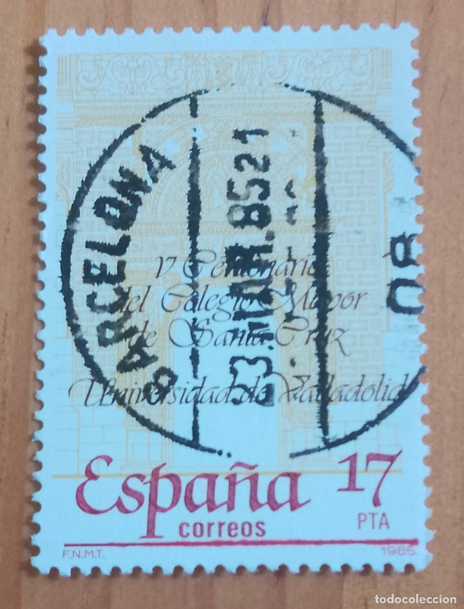 Sellos: ESPA&Ntilde;A, A&Ntilde;O 1985, EDIFIL 2780 - UNIVERSIDAD VALLADOLID - MATASELLO IDENTIFIC.: 23.MAR.85 BARCELONA