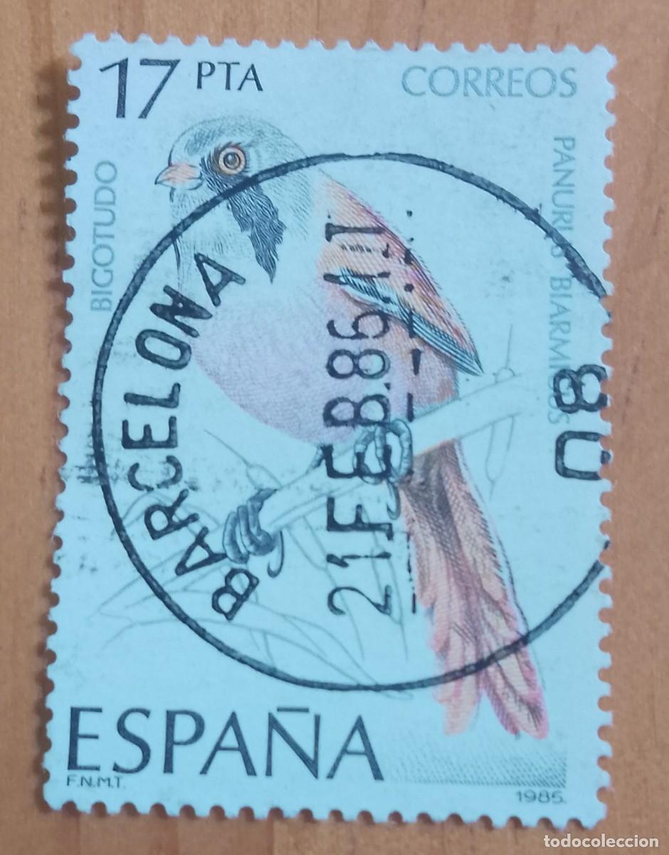Sellos: ESPA&Ntilde;A, A&Ntilde;O 1985, EDIFIL 2723 - BIGOTUDO, P&Aacute;JARO - MATASELLO IDENTIFICATIVO: 21 FEB 86 BARCELONA