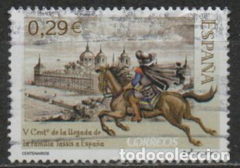 Sellos: EDIFIL N&ordm; 4237, V CENTENARIO DE LA LLEGADA DE LA FAMILIA TAXIS A ESPA&Ntilde;A, USADO