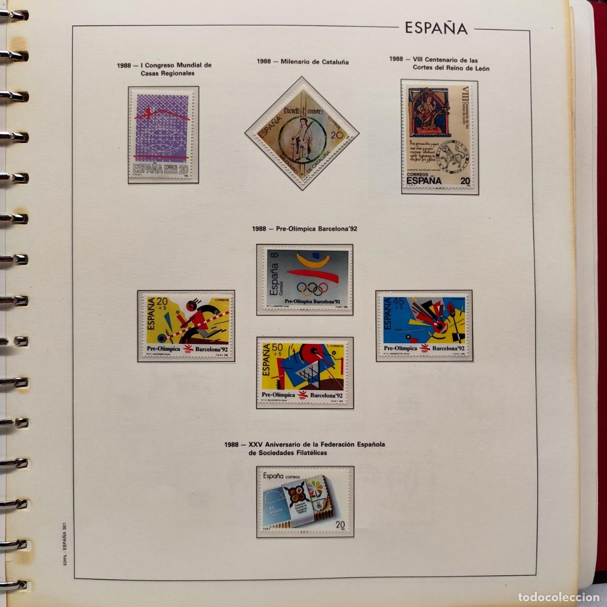 Sellos: COLECCION DE SELLOS ESPA&Ntilde;A - 1988 A 1990 - HOJAS EDIFIL NUEVOS - CON HOJAS - VER FOTOS / 422 (1)
