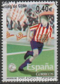 Sellos: EDIFIL 4157, FUTBOL, CENTANARIO DE SPORTING DE GIJON, USADO