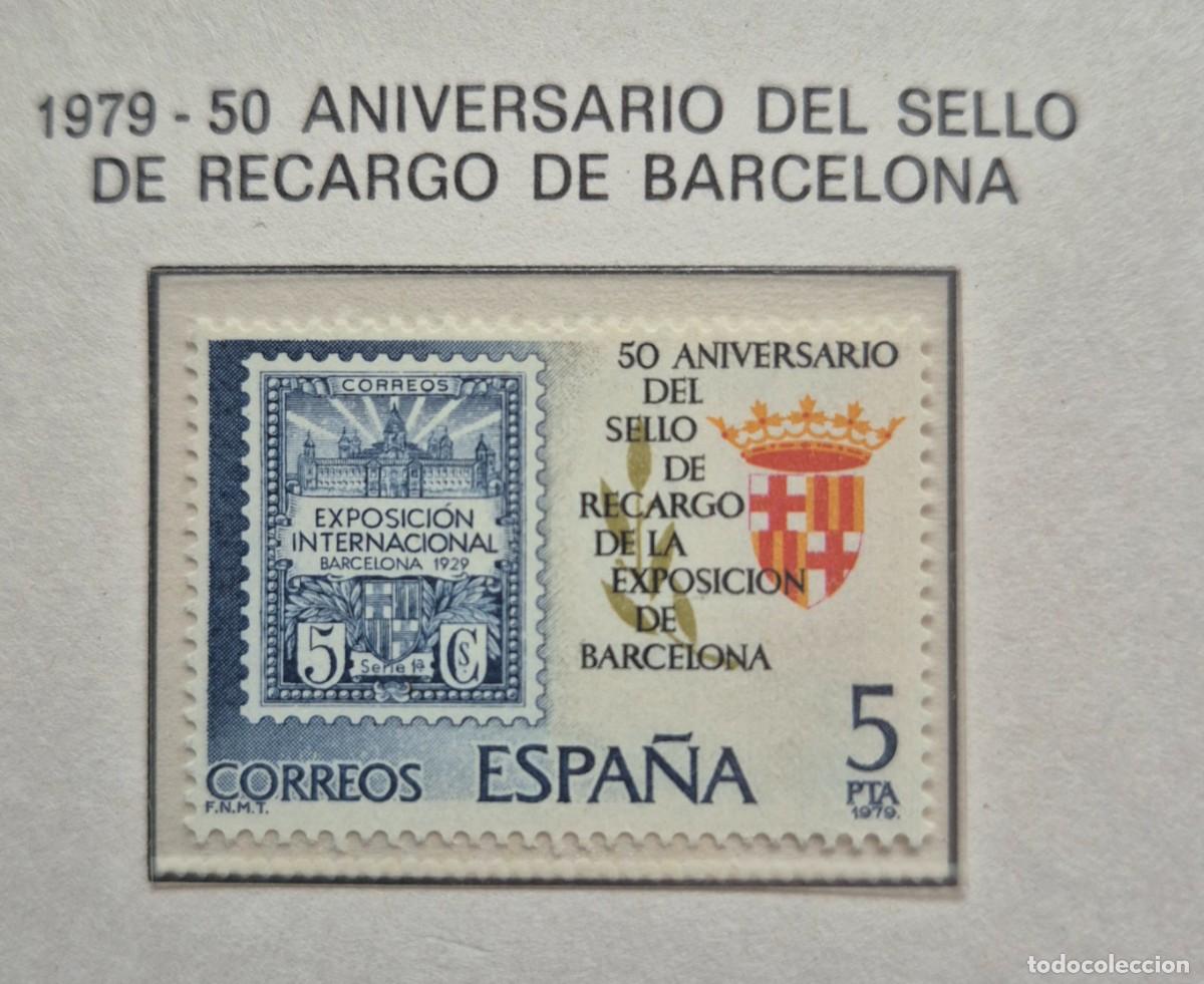 Sellos: A&ntilde;o 1979 - Edifil N 2549** - Sello de recargo Barna - Nuevo sin fijasello - Se env&iacute;a el de la imagen
