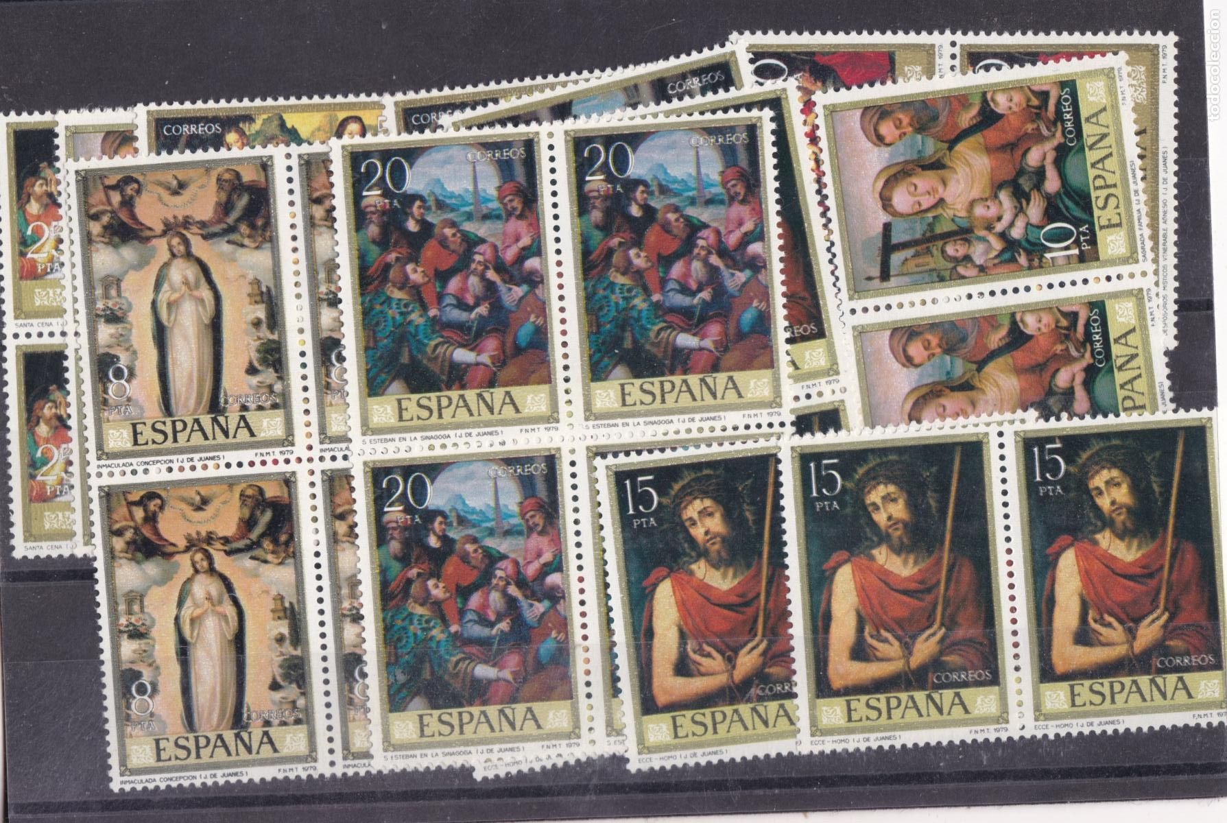 Sellos: FC4-61-Pintor JUAN de JUANES Edifil 2537/ 42 x 8 Series Completas ** Sin Fijasellos .LUJO. VARIEDAD