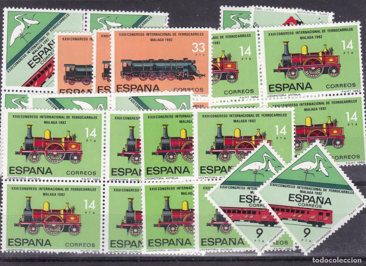 Sellos: FC4-84-FERROCARRILES 1982 Edifil 2670/72 x 12 Series ** Sin Fijasellos .LUJO. VARIEDADES