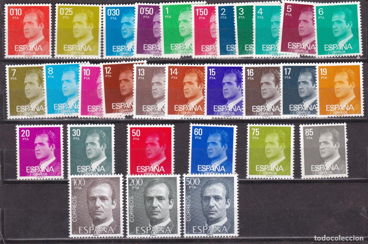 Stamps: FC4-154- B&aacute;sica Juan Carlos 0.10 a 500 ptas ** Sin Fijasellos .LUJO.