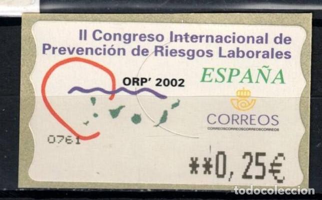 Sellos: ESPA&Ntilde;A 2002 - ATM -II CONGRESO INTERN. PREVENCION RIESGOS LABORALES