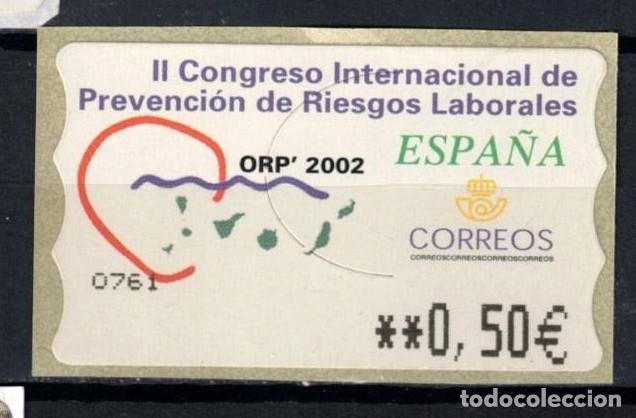 Sellos: ESPA&Ntilde;A 2002 - ATM -II CONGRESO INTERN. PREVENCION RIESGOS LABORALES