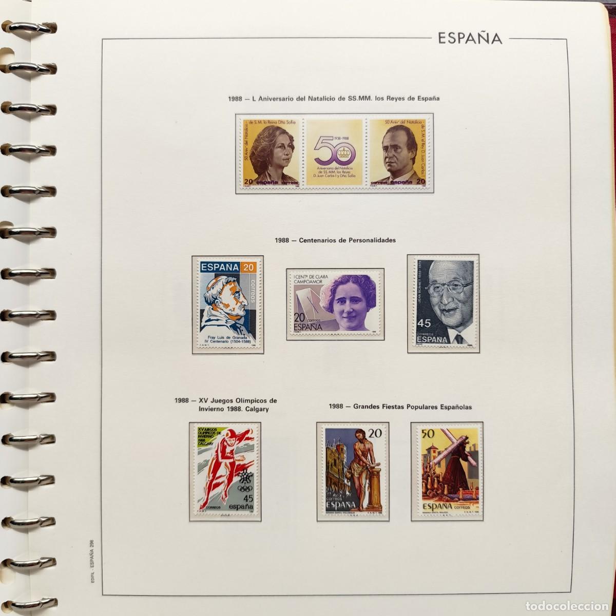 Sellos: COLECCION DE SELLOS ESPA&Ntilde;A - 1988 A 1989 - HOJAS EDIFIL NUEVOS - CON HOJAS - VER FOTOS / 423 (2)
