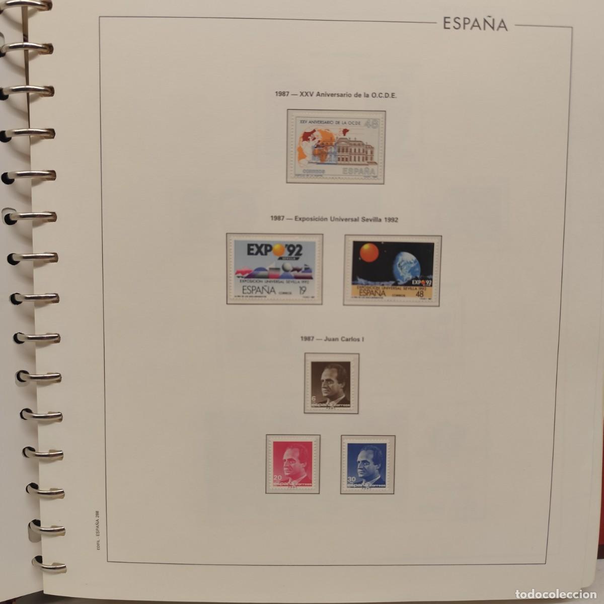 Sellos: COLECCION DE SELLOS ESPA&Ntilde;A - 1987 A 1988 - HOJAS EDIFIL NUEVOS - CON HOJAS - VER FOTOS / 424 (1)