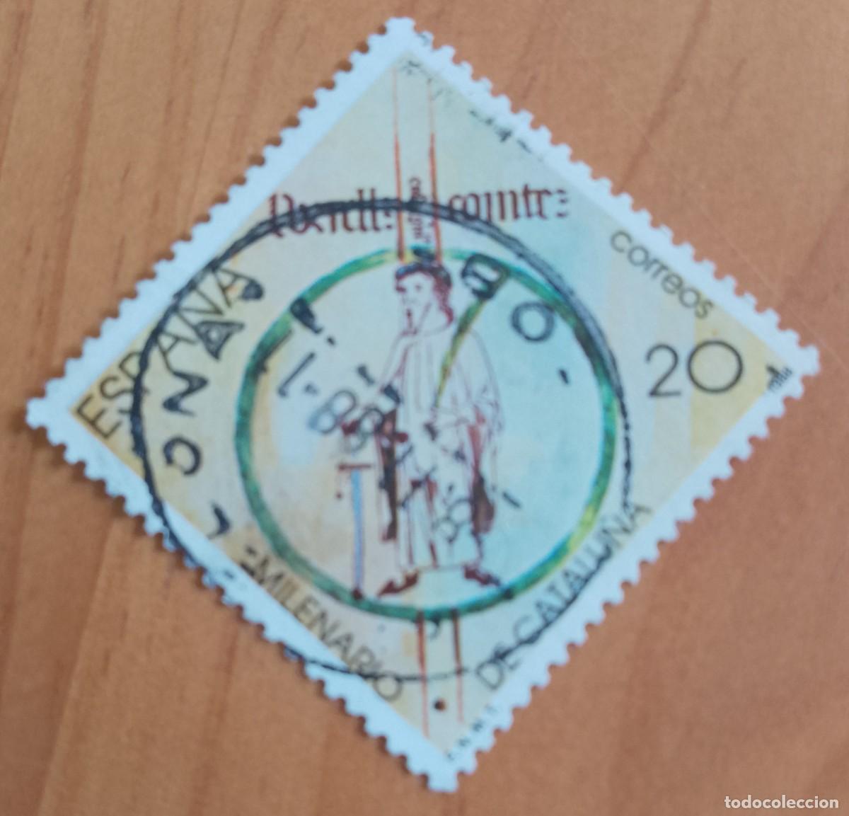 Sellos: ESPA&Ntilde;A, A&Ntilde;O 1988, EDIFIL 2960, 20 PTA, MILENARIO CATALU&Ntilde;A - MATASELLO IDENT.: 8.11.88 BARCELONA