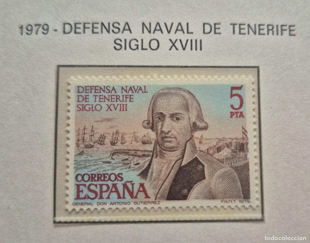 Sellos: A&ntilde;o 1979 - Edifil N 2536**-Defensa naval de Tenerife- Nuevo sin fijasello - Se env&iacute;a el de la imagen