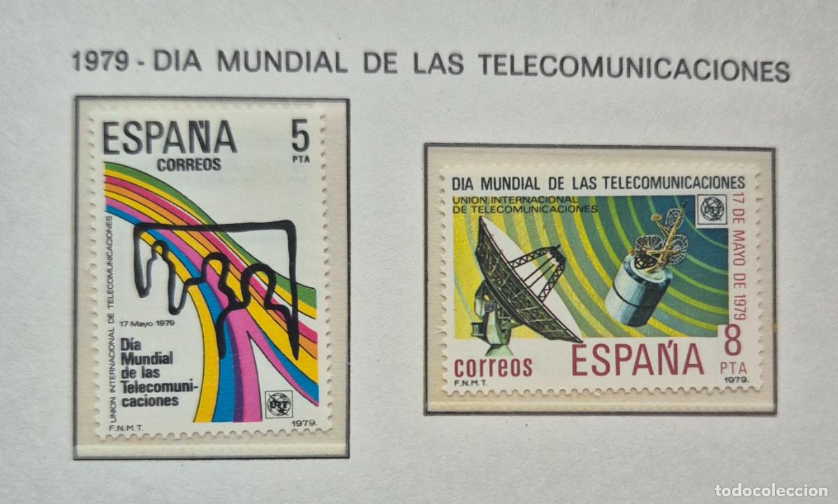 Sellos: A&ntilde;o 1979-Edifil N 2522/2523**-Dia telecomunicaciones-Nuevo sin fijasello - Se env&iacute;a el de la imagen