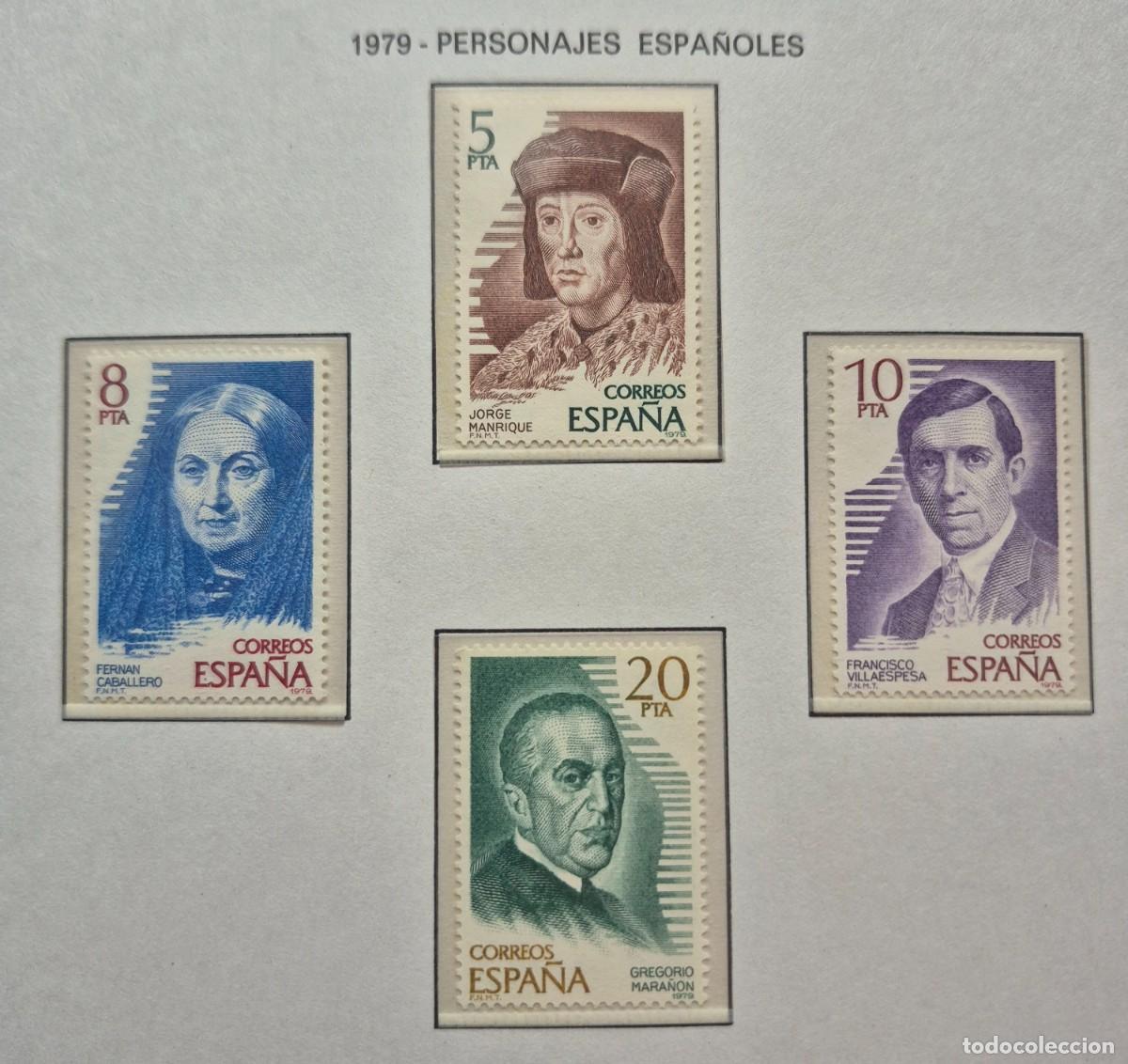 Sellos: A&ntilde;o 1979 - Edifil N 2512/2515** - Personajes - Nuevo sin fijasello - Se env&iacute;a el de la imagen