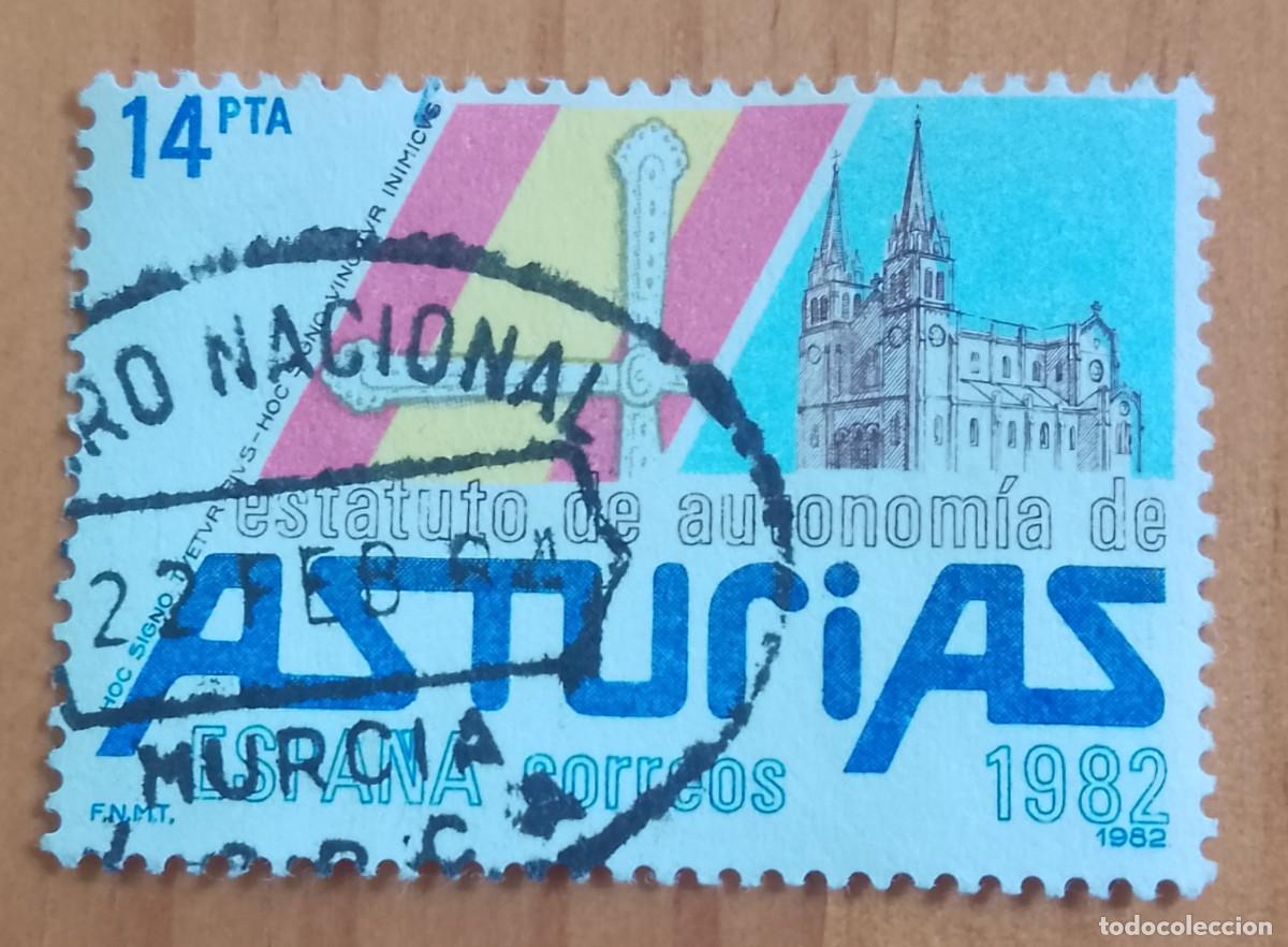 Sellos: ESPA&Ntilde;A, A&Ntilde;O 1982, ED. 2688, 14 PTA, ESTATUTO ASTURIAS - MAT. IDENT.: 22.FEB.84 MURCIA