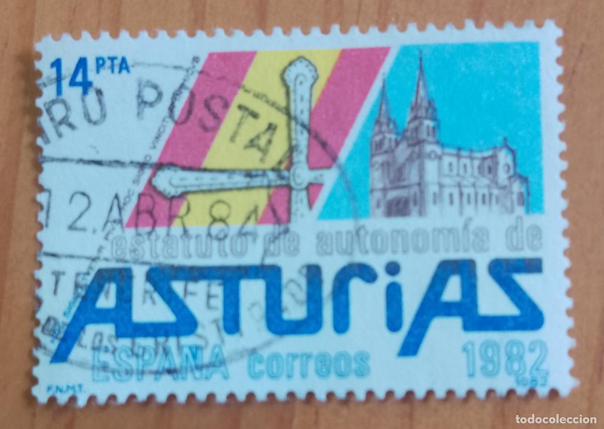 Sellos: ESPA&Ntilde;A, A&Ntilde;O 1982, ED. 2688, 14 PTA, ESTATUTO ASTURIAS - MAT. IDENT.: 12.ABR.84 DE LOS CRISTIANOS