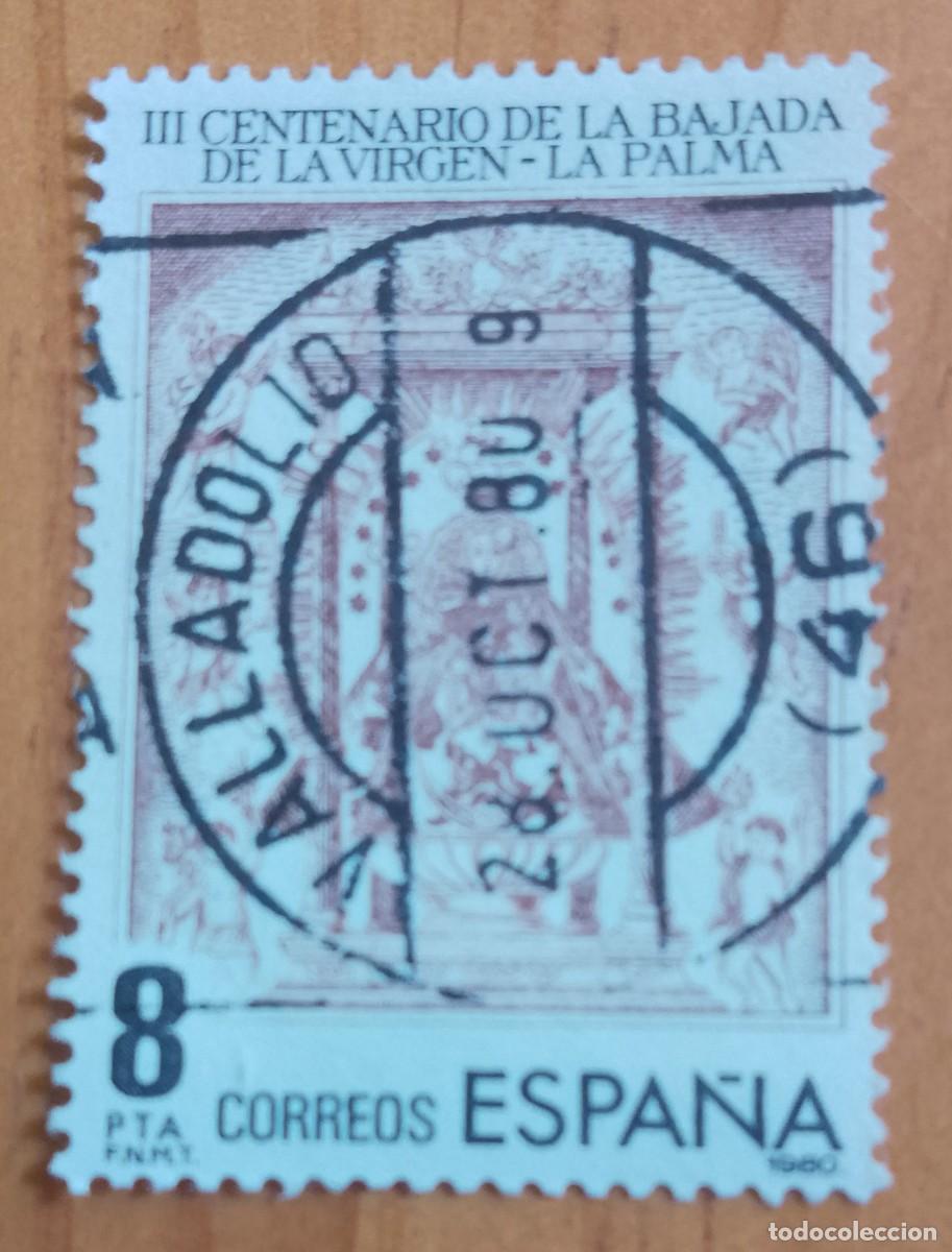 Sellos: ESPA&Ntilde;A, A&Ntilde;O 1980, ED. 2577 - 8 PTA, VIRGEN DE LA PALMA - MAT. ID.: 28.DIC.80 VALLADOLID