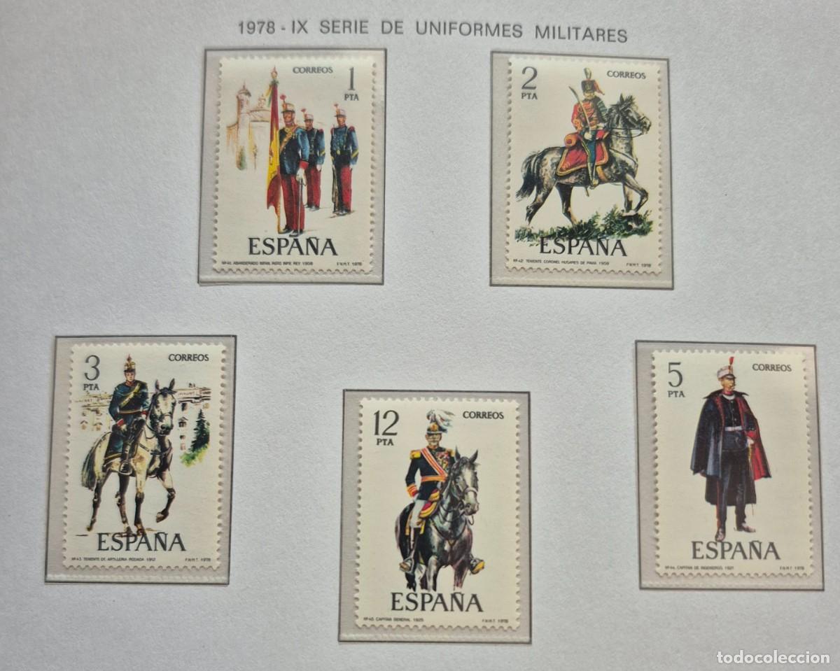 Sellos: A&ntilde;o 1978 - Edifil N 2451/2455** - Uniformes militares-Nuevo sin fijasello - Se env&iacute;a el de la imagen