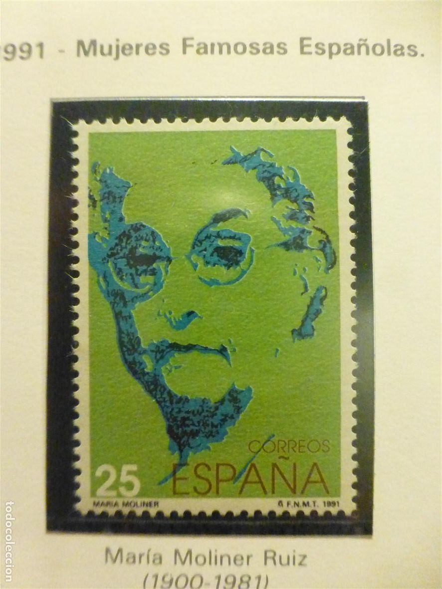 Sellos: Sello Correos Espa&ntilde;a - Edifil 3099 - A&ntilde;o 1991 - Mar&iacute;a Moliner - 25 Pts
