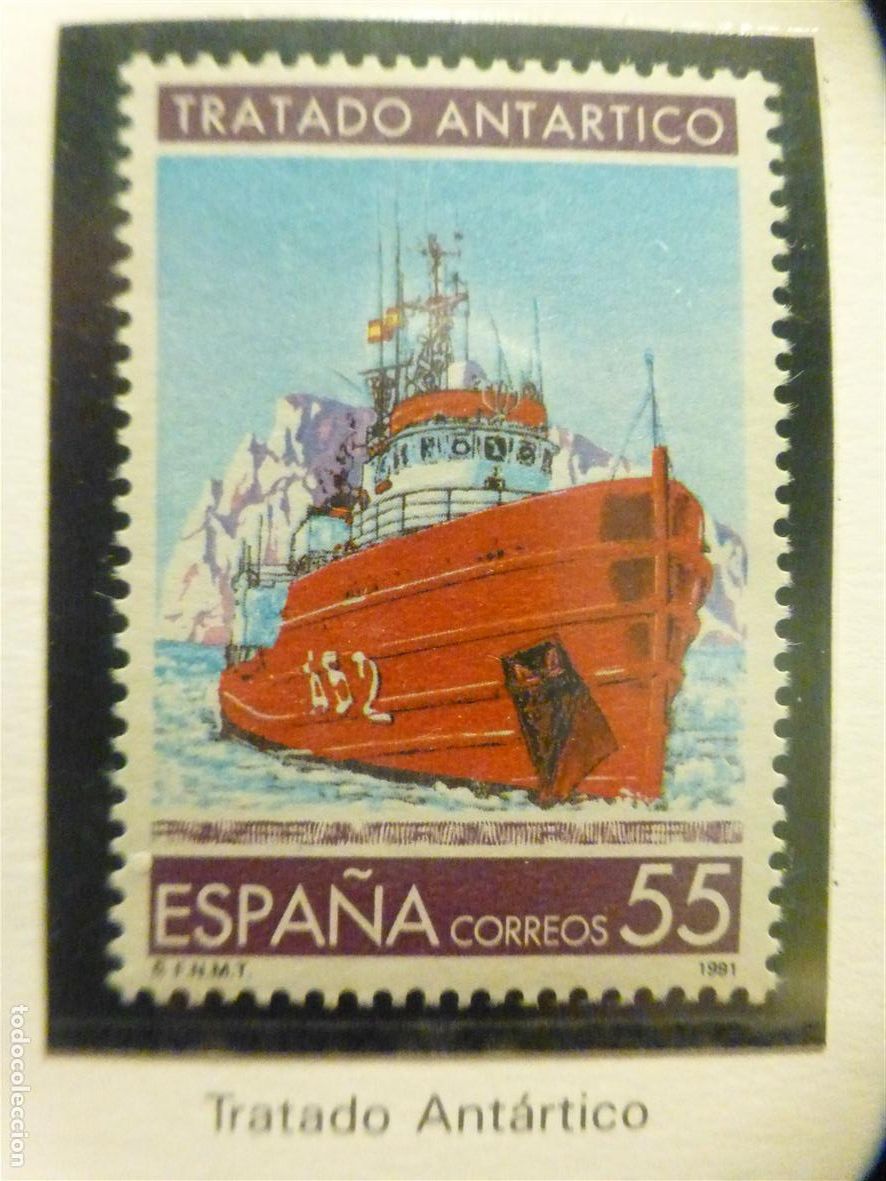 Sellos: Sello Correos Espa&ntilde;a - Edifil 3151 - A&ntilde;o 1991 - Tratado Ant&aacute;rtico - 55 Pts.