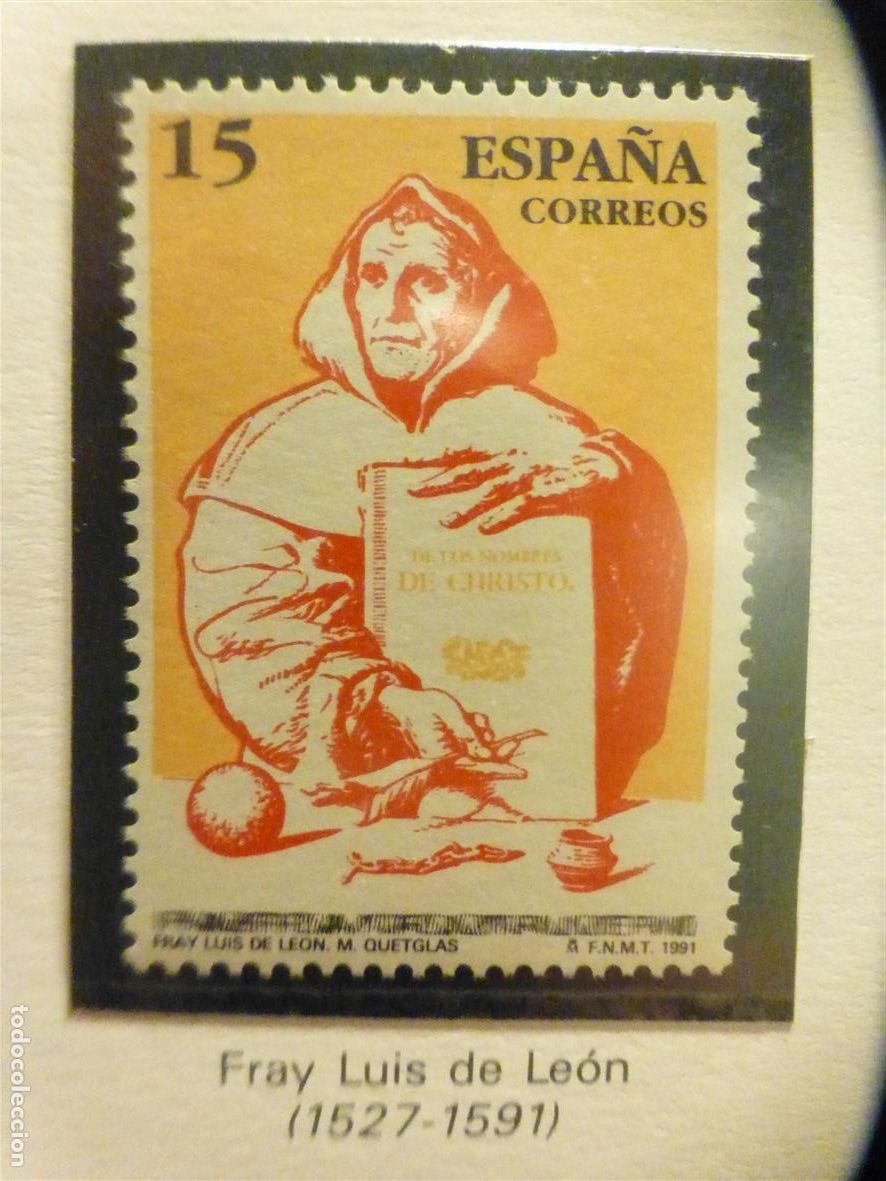 Sellos: Sello Correos Espa&ntilde;a - Edifil 3119 - A&ntilde;o 1991 - Fray Luis de Le&oacute;n - 15 Pts.