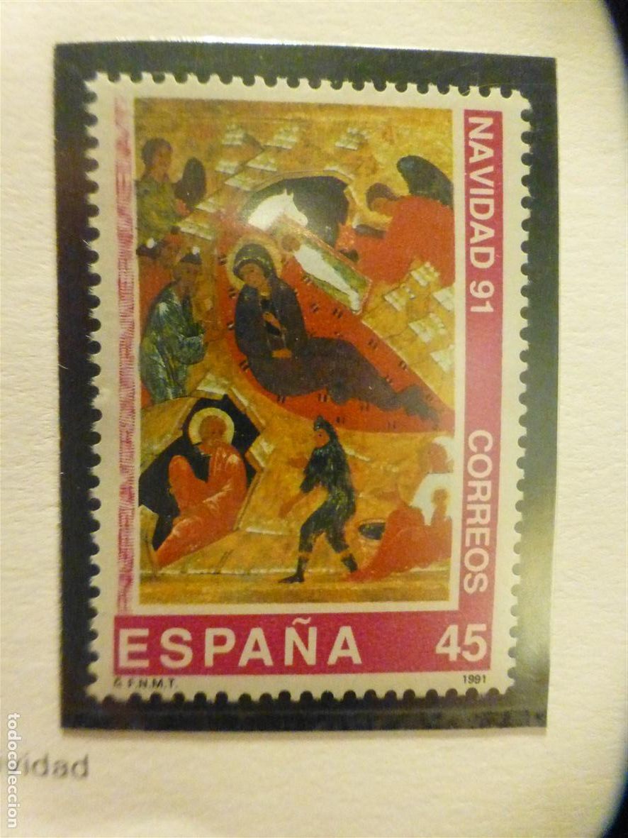 Sellos: Sello Correos Espa&ntilde;a - Edifil 3143 - A&ntilde;o 1991 - Navidad - 45 Pts.