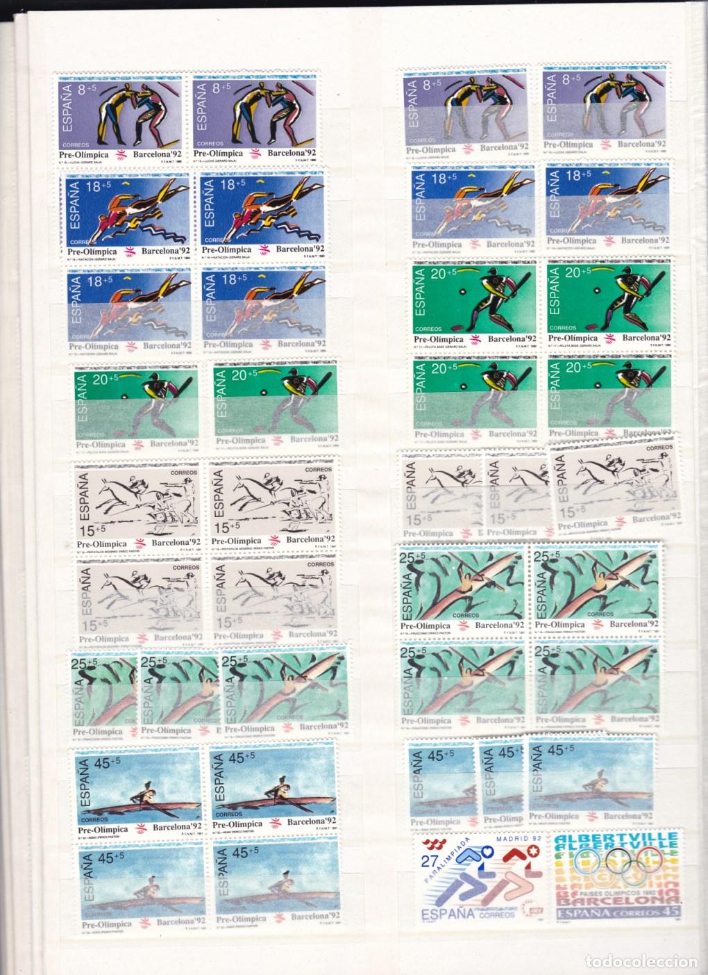 Sellos: Z(54/57)- Lote Series Pre Olimpica BARCELONA 92. ** Sin Fijasellos LUJO. Ver 4 Im&aacute;genes