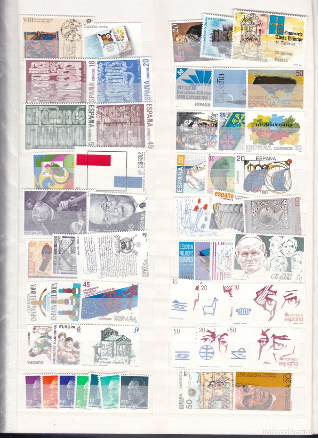 Sellos: Z(19-22)- Lote Series A&ntilde;os 80/ 90 . ** Sin Fijasellos LUJO. Ver 4 Im&aacute;genes