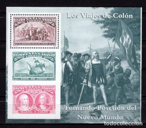 Sellos: ESPA&Ntilde;A 1992 - COLON Y EL DESCUBRIMIENTO - EDIFIL 3207** HOJITA BLOQUE