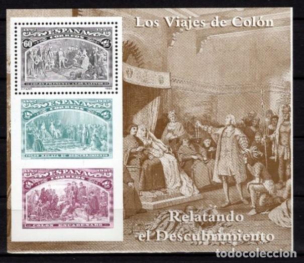 Sellos: ESPA&Ntilde;A 1992 - COLON Y EL DESCUBRIMIENTO - EDIFIL 3208** HOJITA BLOQUE