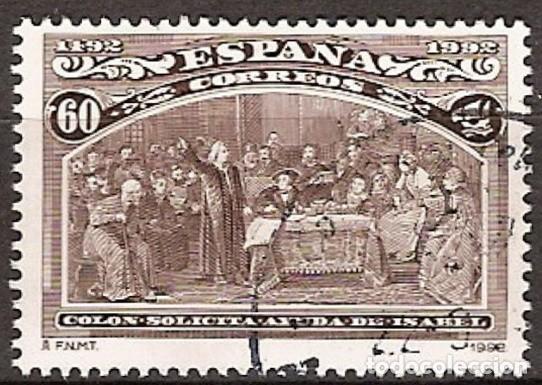 Stamps: ESPA&Ntilde;A 1992 - COLON Y EL DESCUBRIMIENTO - EDIFIL 3205 USADO PROCEDE DE HOJITA BLOQUE