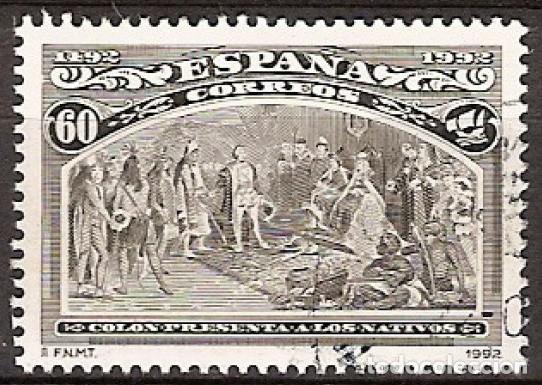 Stamps: ESPA&Ntilde;A 1992 - COLON Y EL DESCUBRIMIENTO - EDIFIL 3208 USADO PROCEDE DE HOJITA BLOQUE